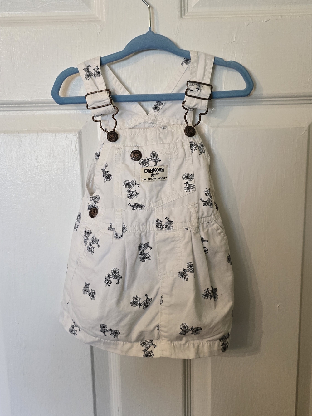 OshKosh B'gosh White Printed Girls' Overall Skirt